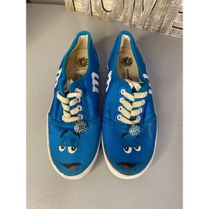 M&Ms Blue Cartoon Face Sneakers Womens Size 5.0 US‎ 3.5 UK Bradford Exchange